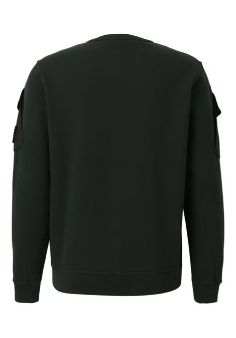 brushed organic cotton fleece sweatshirt man juniper STONE ISLAND | K2S15 6100008 S0A20V005E